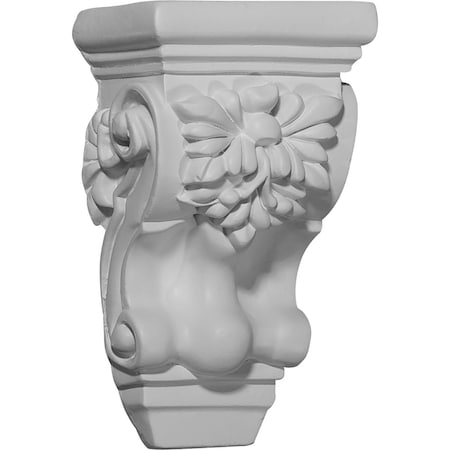 Ekena Millwork 3 5/8"W x 2 1/2"D x 6 1/8"H Small Scroll Corbel COR03X02X06SC